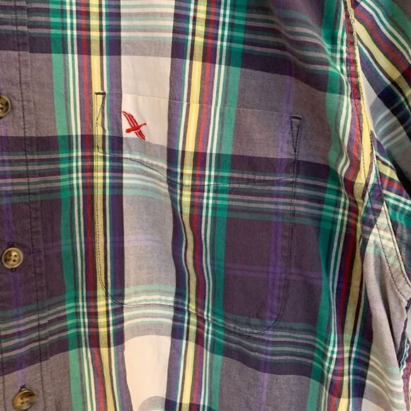 Eddie Bauer Mens Plaid Short Sleeved Button Down Shirt Multicolored M - Picture 3 of 7